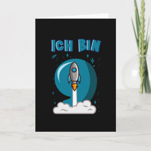 ICH BIN 9 JAHRE ALT 9. Geburtstag Junge Weltraum G Karte