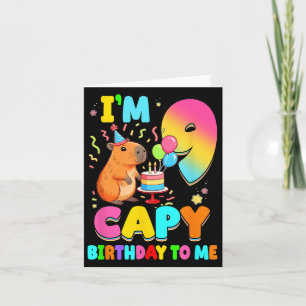 Ich bin 9 Jahre alt Capy Geburtstag zu mir 9. Gebu Karte