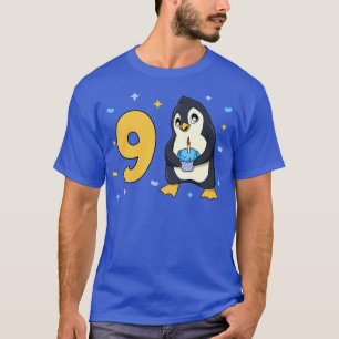 Ich bin 9 mit Pinguin Kindergeburtstag 9 Jahre alt T-Shirt