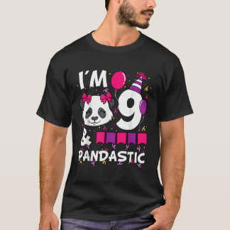 Ich bin 9 pandastische Py 9. Geburtstagsfeier T-Shirt
