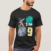 Ich bin 9 Space Astronaut Kid Moon Walker 9. Gebur T-Shirt (Vorderseite)