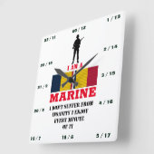 ICH BIN A-MARINE QUADRATISCHE WANDUHR (Winkel)