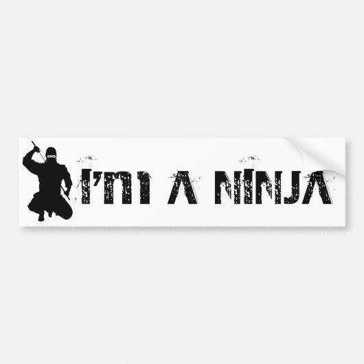 Ich bin A NINJA Autoaufkleber (Vorne)