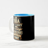 Ich bin Abba. Ich höre nicht auf, wenn ich müde bi Zweifarbige Tasse (Vorderseite Links)