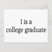 Ich bin Absolvent einer Uni Ankündigungspostkarte (Vorderseite)