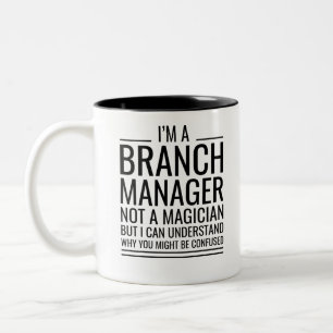 Ich bin Abteilungsleiter, kein Magier, aber ich ka Zweifarbige Tasse