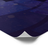 Ich bin Affirmation Word Cloud Art in lotus Poster (Ecke)