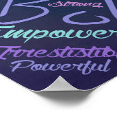 Ich bin Affirmation Word Cloud Art Poster (Ecke)