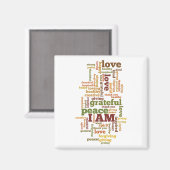 ICH BIN Affirmations Magnet (Vorderseite/Rückseite)