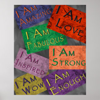 Ich bin Affirmations Poster