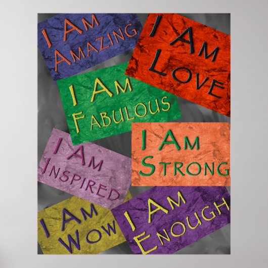 Ich bin Affirmations Poster (Vorne)