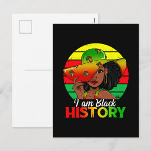 Ich bin Afrikanisch-Schwarzgeschichte Feiertagspostkarte