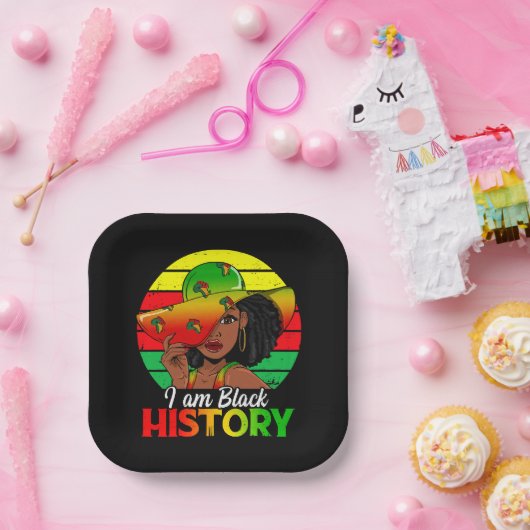 Ich bin Afrikanisch-Schwarzgeschichte Pappteller (Party)