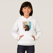 Ich bin Afro Unicorn | Fett-Glitzer-Design Hoodie (Vorne ganz)