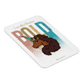 Ich bin Afro Unicorn | Fett-Glitzer-Design Magnet (Rechte Seite)