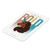 Ich bin Afro Unicorn | Fett-Glitzer-Design Magnet (Linke Seite)