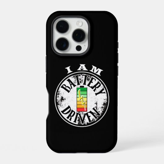 Ich bin akkubetrieben iPhone hülle (Rückseite)