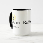 Ich bin aktive Schinken Rado RadioTasse u. Tasse (Vorderseite Links)