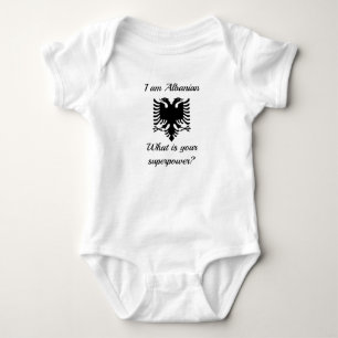 Ich bin Albaner, was ist deine Supermacht? Baby Strampler