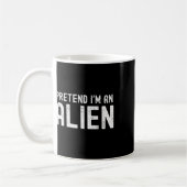 Ich bin Alien Funny Lazy Halloween Kostümpassende Kaffeetasse (Links)