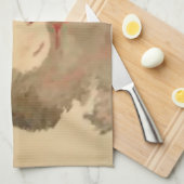 Ich bin alle Ohren: Calico Cat Portrait Küchentuch (Viertel Falte)