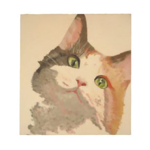 Ich bin alle Ohren: Calico Cat Portrait Notizblock