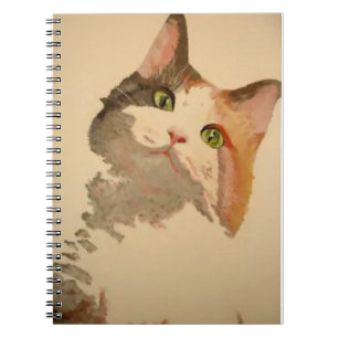 Ich bin alle Ohren: Calico Cat Portrait Notizblock