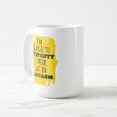 Ich bin allergisch gegen die Dummheit, die ich in  Kaffeetasse (Vorderseite Links)