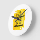Ich bin allergisch gegen die Dummheit, die ich in Runde Wanduhr (Winkel)