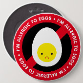 Ich bin allergisch gegen Eier! Button (Vorne & Hinten)