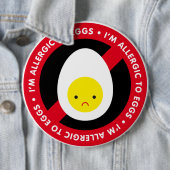 Ich bin allergisch gegen Eier! Button (Beispiel)