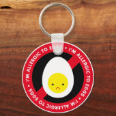 Ich bin allergisch gegen Eier! Schlüsselanhänger (Vorderseite)