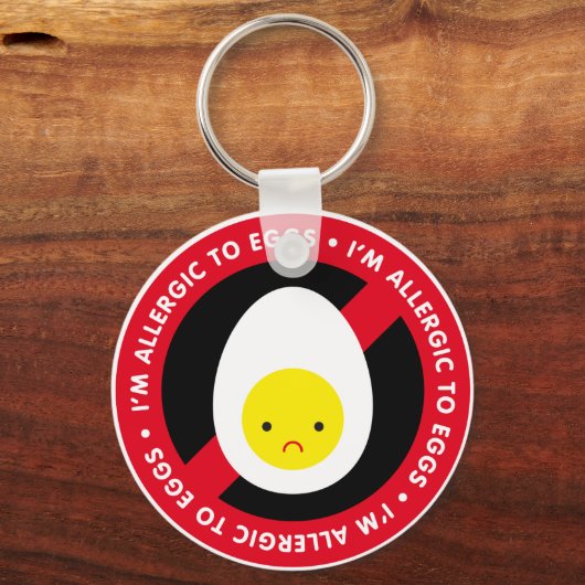 Ich bin allergisch gegen Eier! Schlüsselanhänger (Vorderseite)