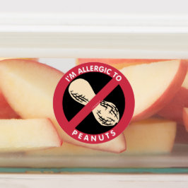 Ich bin allergisch gegen Erdnüsse Kids Nut Allergi Etiketten