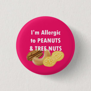 Ich bin allergisch gegen Erdnüsse und Schalenfrüch Button