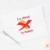 Ich bin allergisch gegen Erdnusskleber weiß Runder Aufkleber (Umschlag)