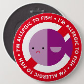Ich bin allergisch gegen Fisch! Button (Vorne & Hinten)