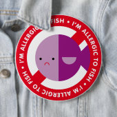 Ich bin allergisch gegen Fisch! Button (Beispiel)
