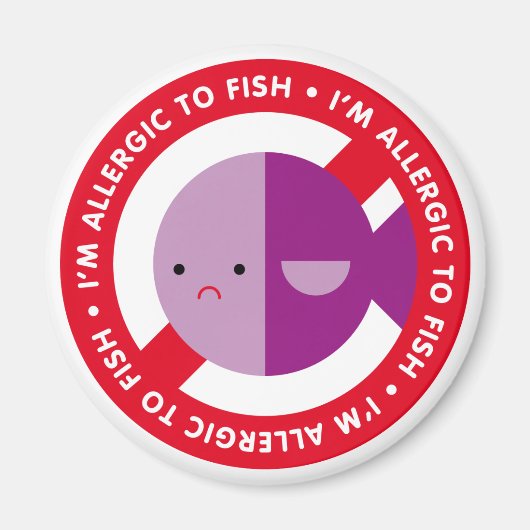 Ich bin allergisch gegen Fisch! Magnet (Vorne)