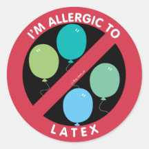 Ich bin allergisch gegen latex Allergie Symbol Kid