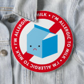Ich bin allergisch gegen Milch! Button (Beispiel)