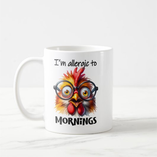 Ich bin allergisch gegen Morgen! Kaffeetasse (Links)