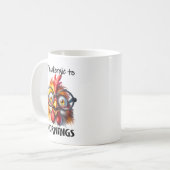 Ich bin allergisch gegen Morgen! Kaffeetasse (Vorderseite Links)