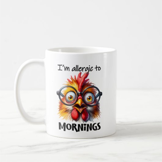 Ich bin allergisch gegen Morgen! Kaffeetasse (Links)