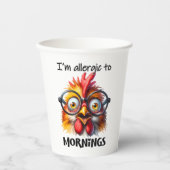 Ich bin allergisch gegen Morgen! Pappbecher (Vorderseite)