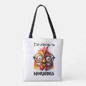 Ich bin allergisch gegen Morgen! Tasche (Rückseite)
