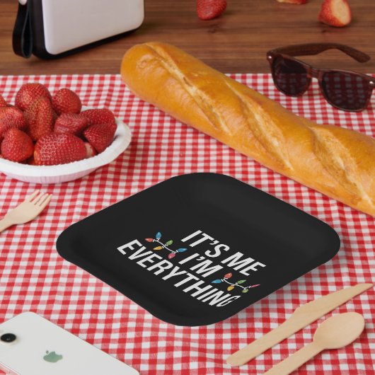 Ich bin alles, was Weihnachten der Familie passt Pappteller (Picknick)