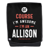 Ich bin Allison Rucksack (Vorderseite)