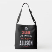 Ich bin Allison Tragetaschen Mit Langen Trägern (Rückseite)
