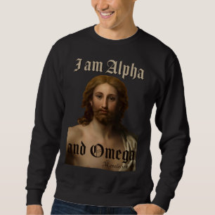 Ich bin Alpha und Omega Jesus Christus Malerei Rap Sweatshirt